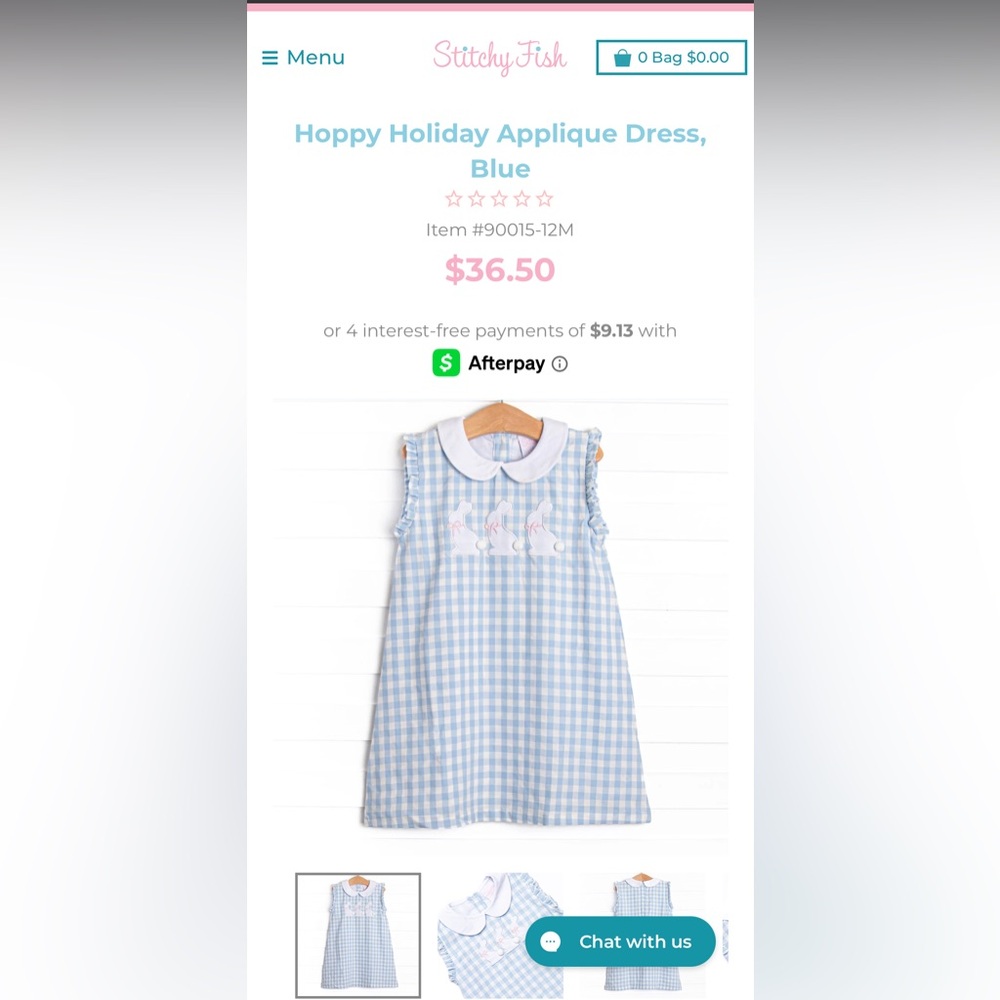 Stitchy fish hoppy holiday appliqué dress